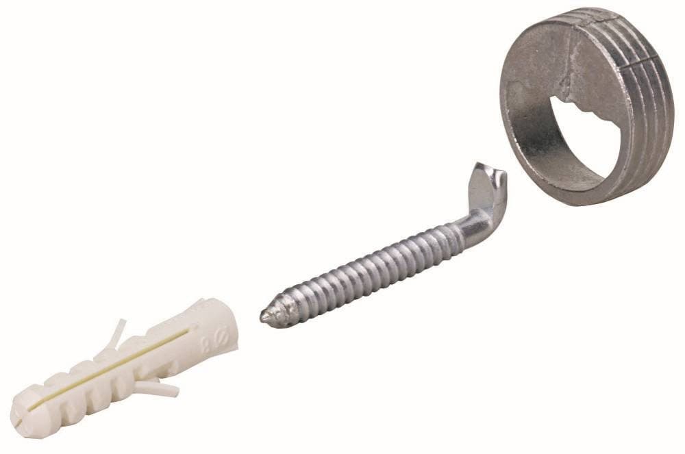 Hettich Möbelbeschlag Schrankaufhänger mit Einschraubhaken Silberfarben