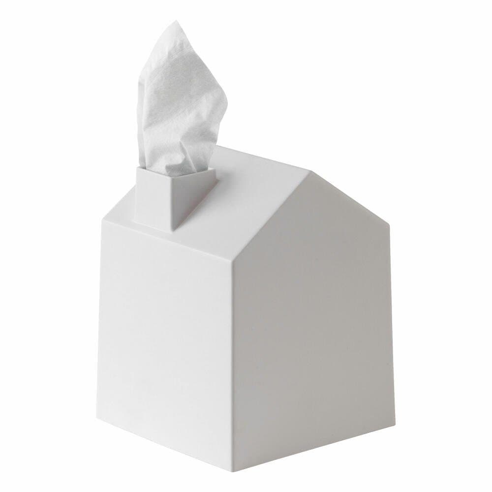 Moderne Kosmetiktuchbox aus Papier, Weiß, 15x15x15 cm