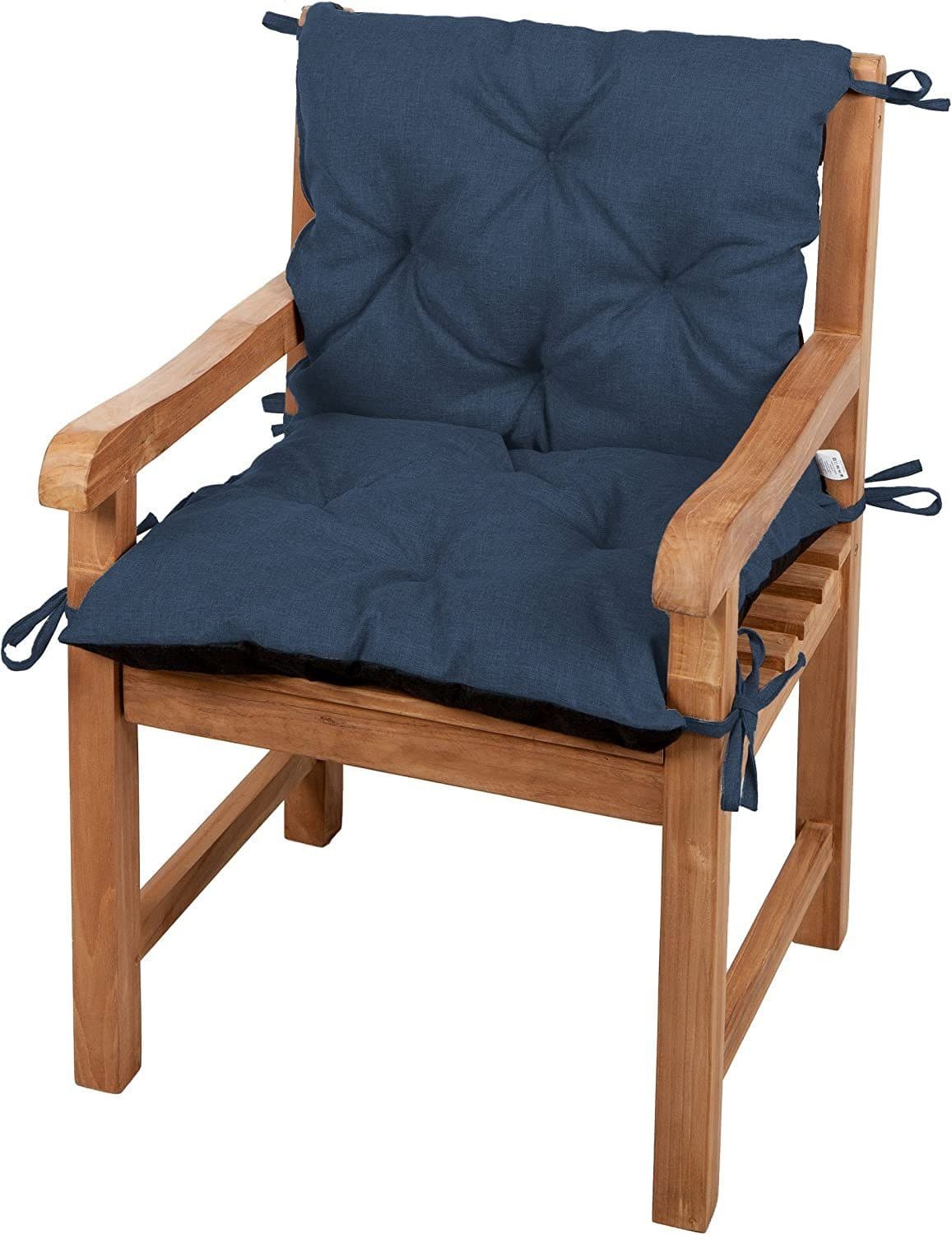 FAVRE Bankauflage Navy Blau - Gartenkissen für Sitzbank