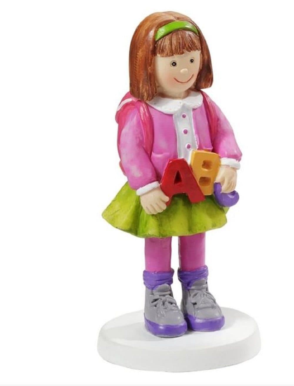 HobbyFun Dekofigur Einschulung Schulmädchen Junge Kunststein Bunt