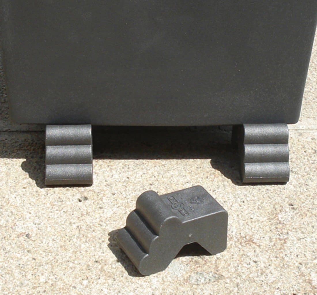 BigDean Blumentopfuntersetzer Füßchen 4-tlg. Anthrazit Kunststoff