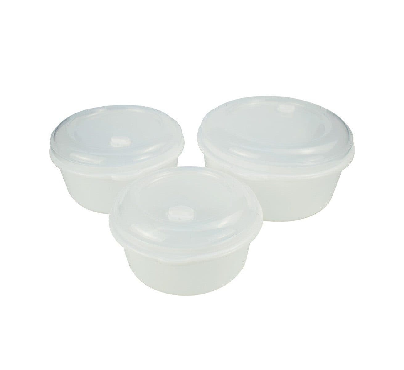 Michelino Mikrowellendosen-Set 3-tlg. Weiß