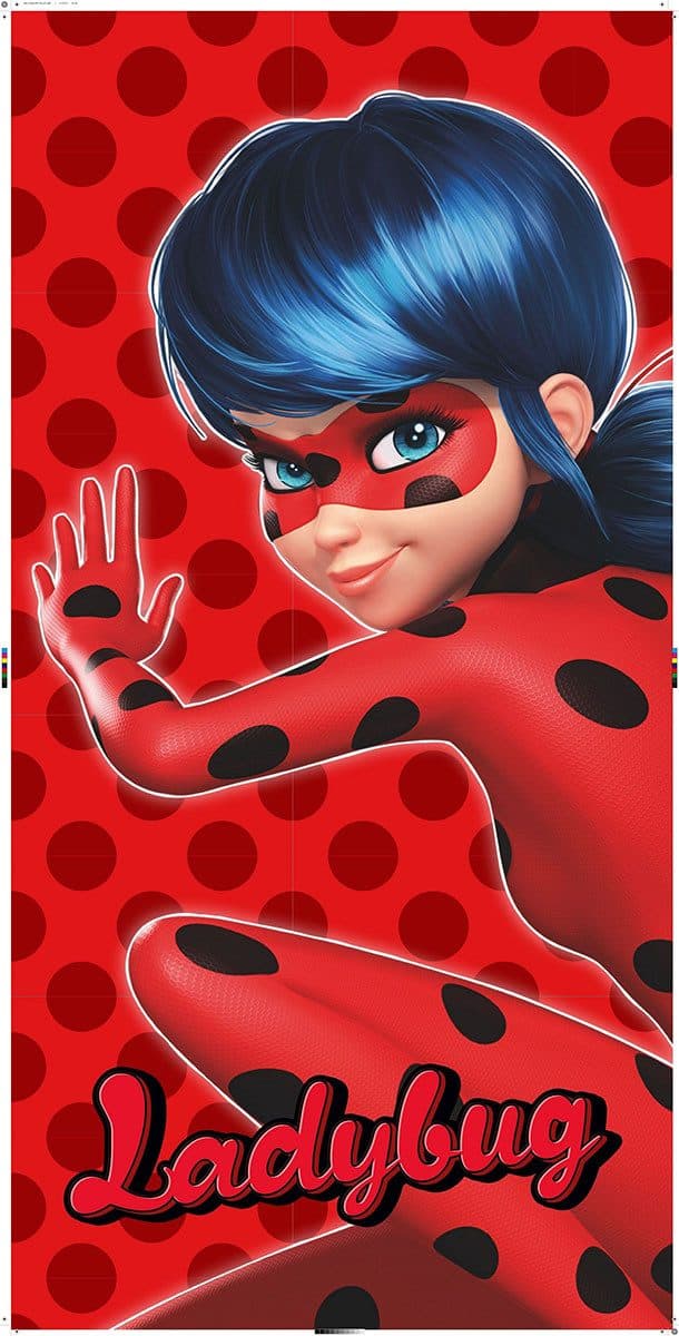 Miraculous Ladybug Strandtuch 70x140 cm Rot Frottee