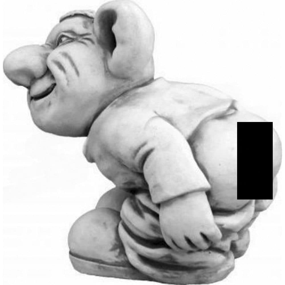 Xlmoebel Gartenfigur Detailreiche Troll Skulptur Weiss