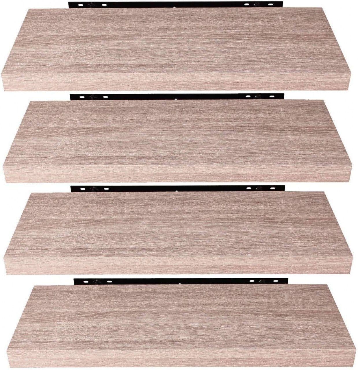 EUGAD Wandregal 4-tlg. Modern Holz Board Weiß/Schwarz