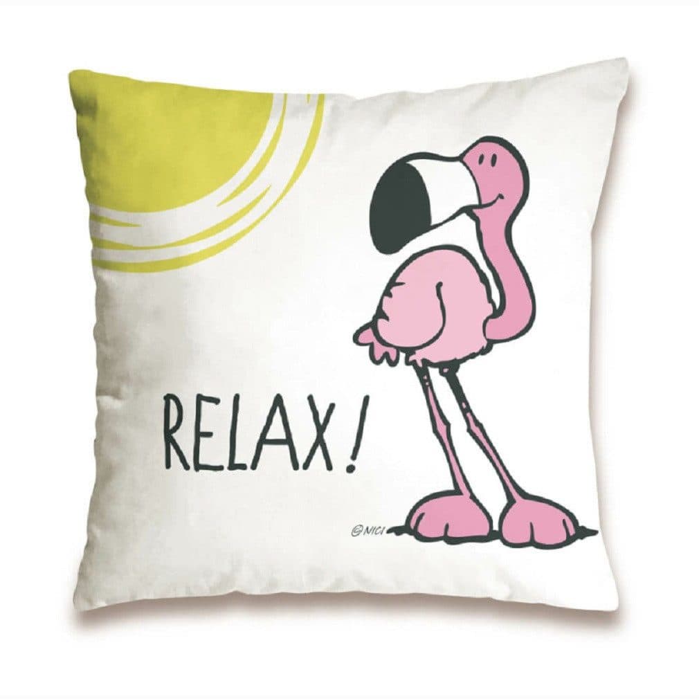 Nici Flamingo Dekokissen 37x37 cm Bunt Polyester
