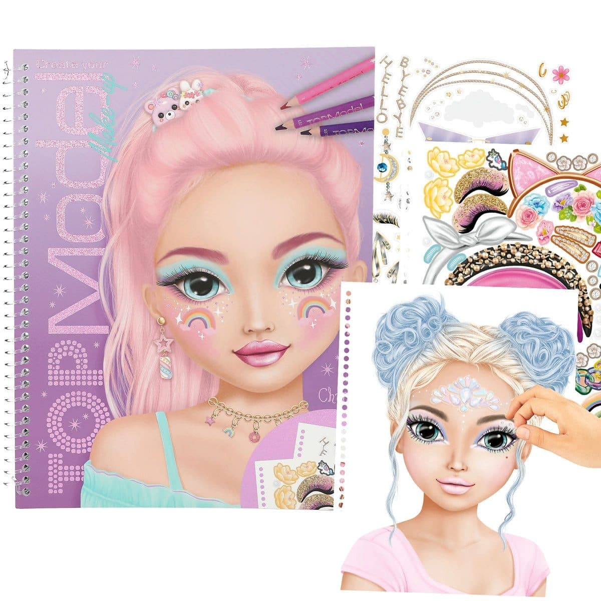Depesche Create your TOPModel Make Up Malbuch mit Sticker