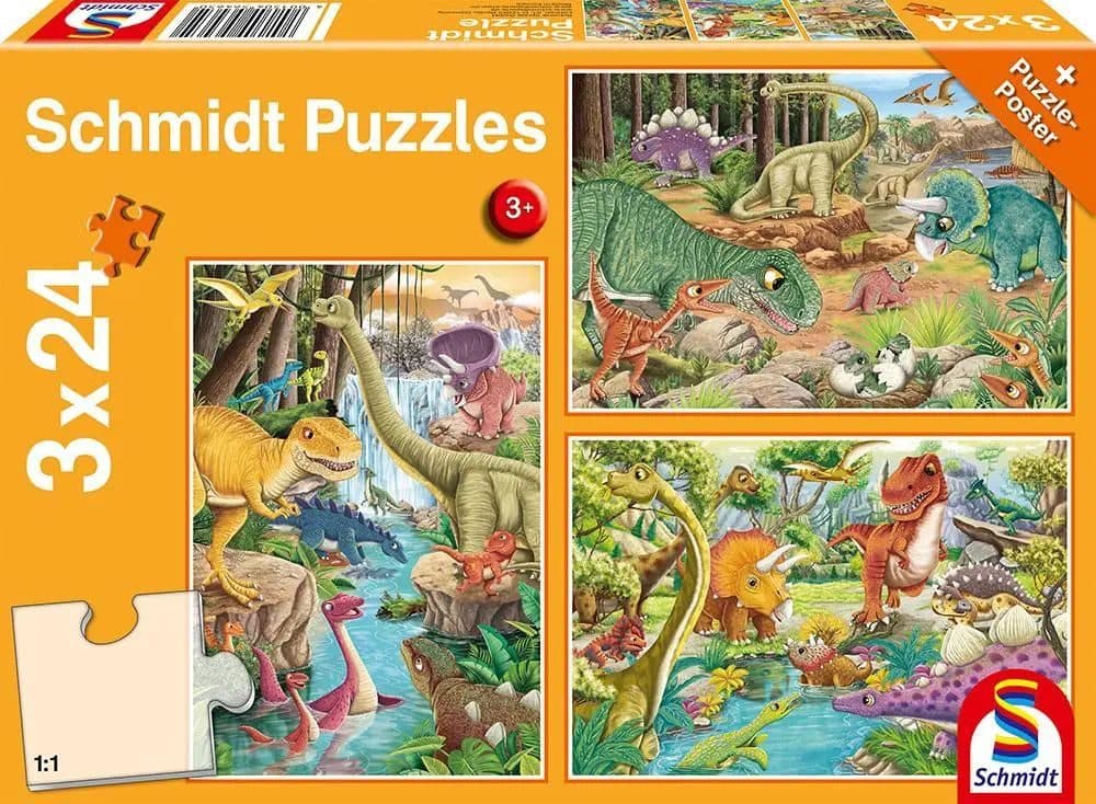 Schmidt Spiele Puzzle Spaß mit den Dinosauriern 24 Teile