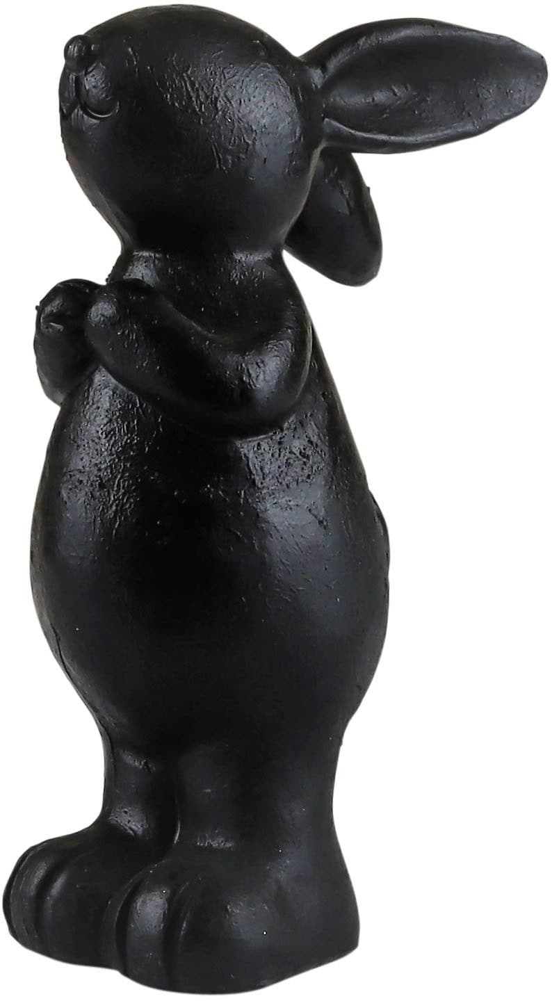 Schwarze Oster-Dekofigur aus Polyresin