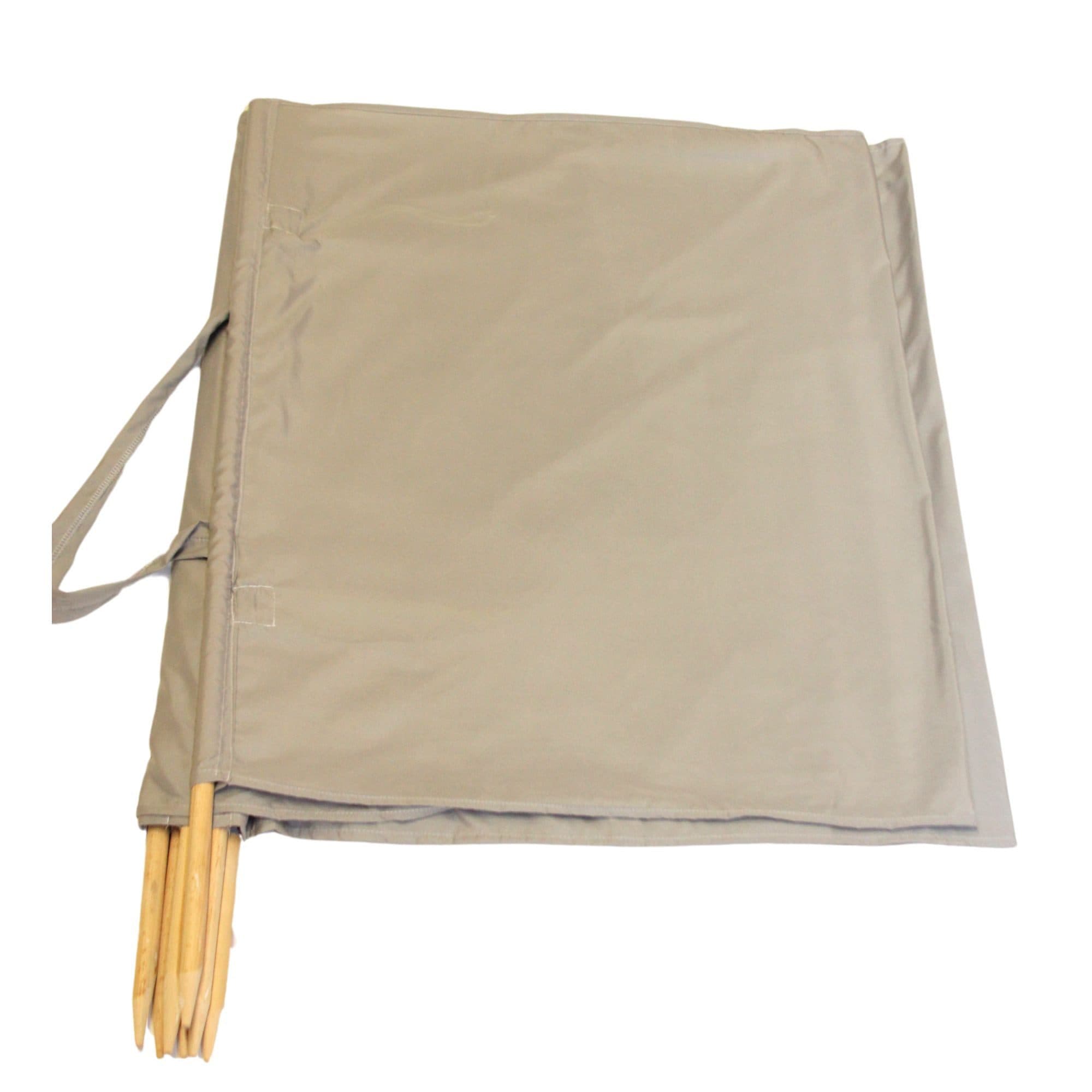 Aves-24 Windschutz 8m Grau Polyester Mikrofaser Sichtschutz
