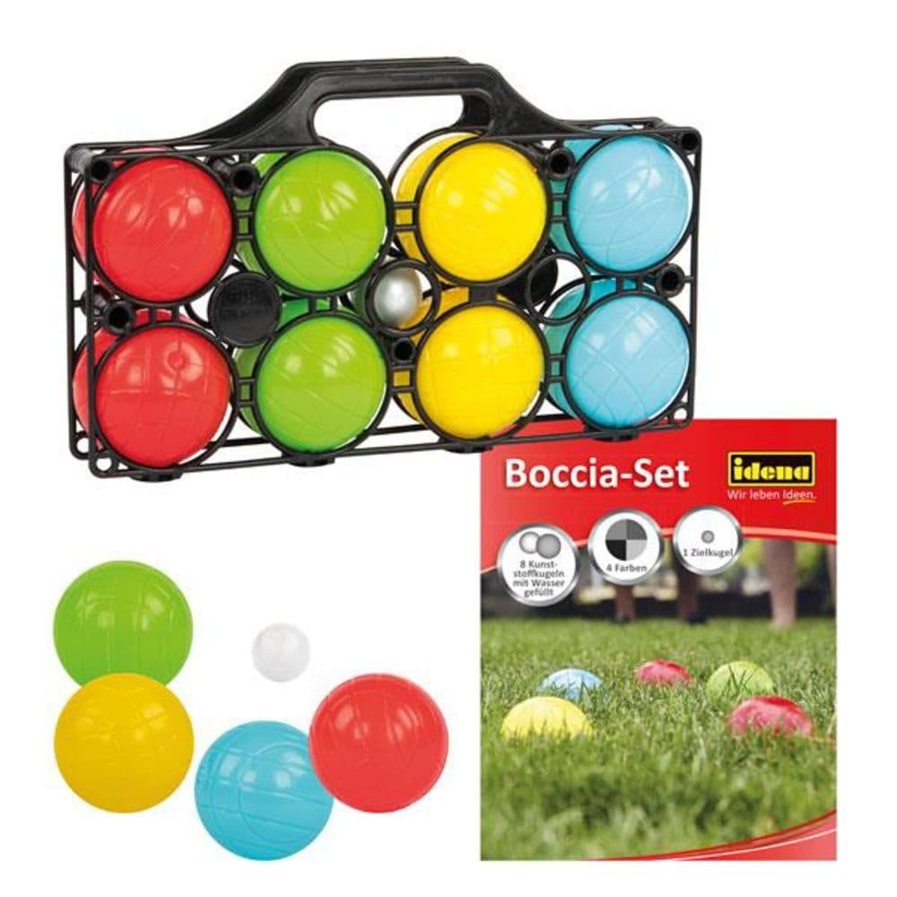 Idena Boccia Set 8 Kugeln 4 Farben Boule Spiel