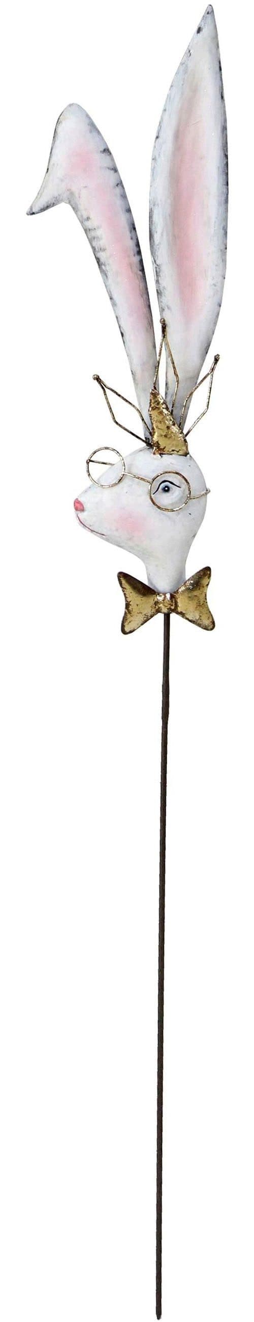 AM Design Osterdeko Hasenkopf Gartenstecker Metall