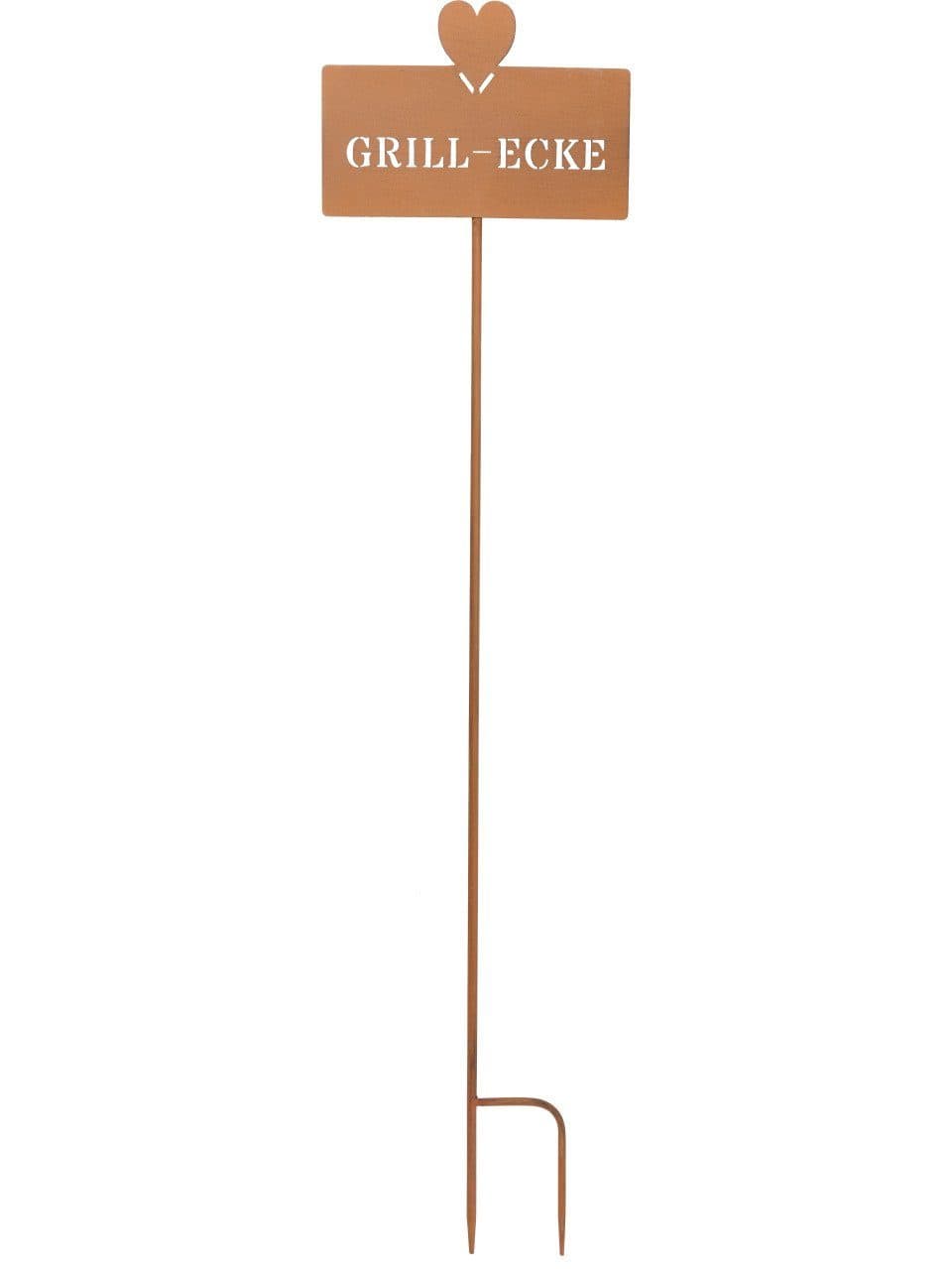 TrendLine Gartenstecker Grill-Ecke Metall Rostoptik