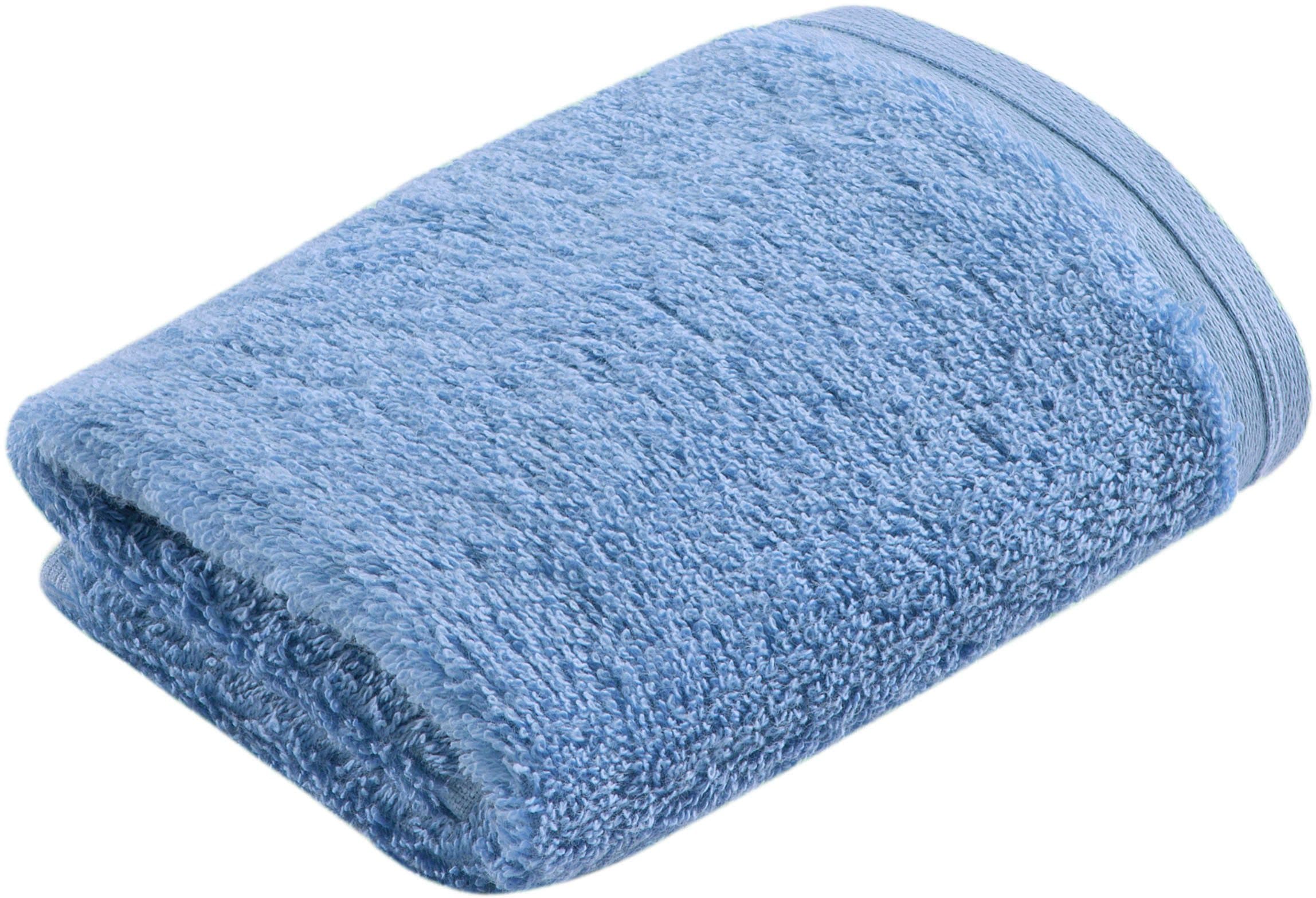 VOSSEN Waschlappen 3-tlg. Vegan Life Pacific Pearl Blau Walkfrottee