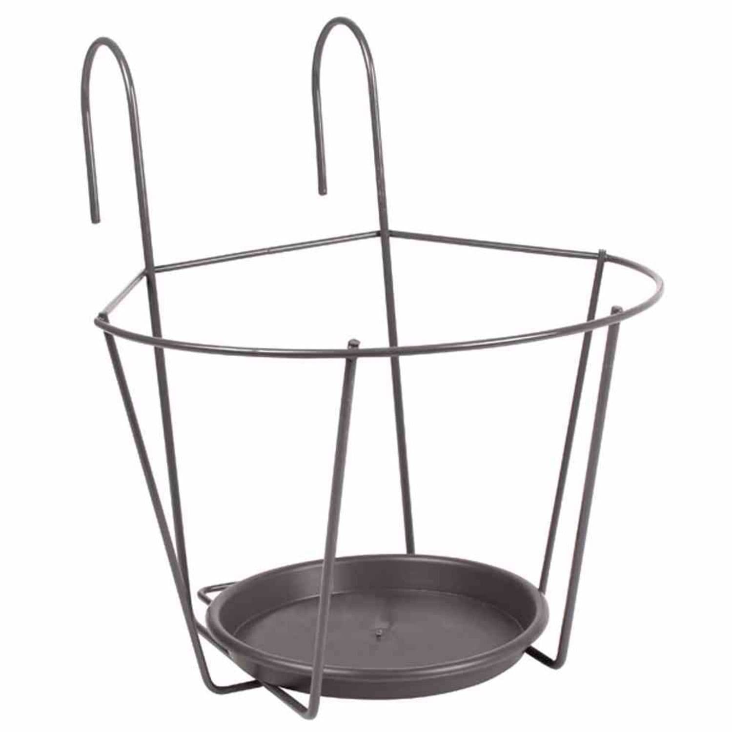 Jardifer Blumenkastenhalter Haken grau Metall für Cilindro Töpfe
