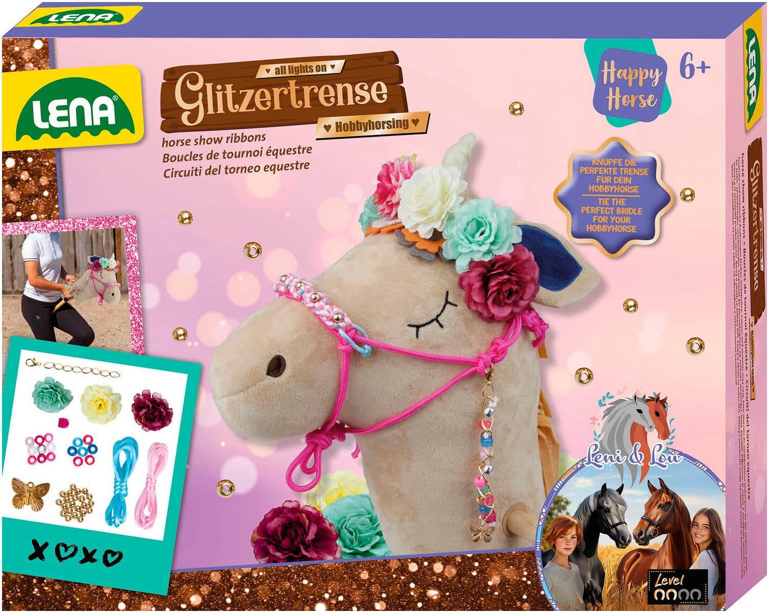 LENA® Glitzertrense Hobby Horsing Bastelset mit Anleitung