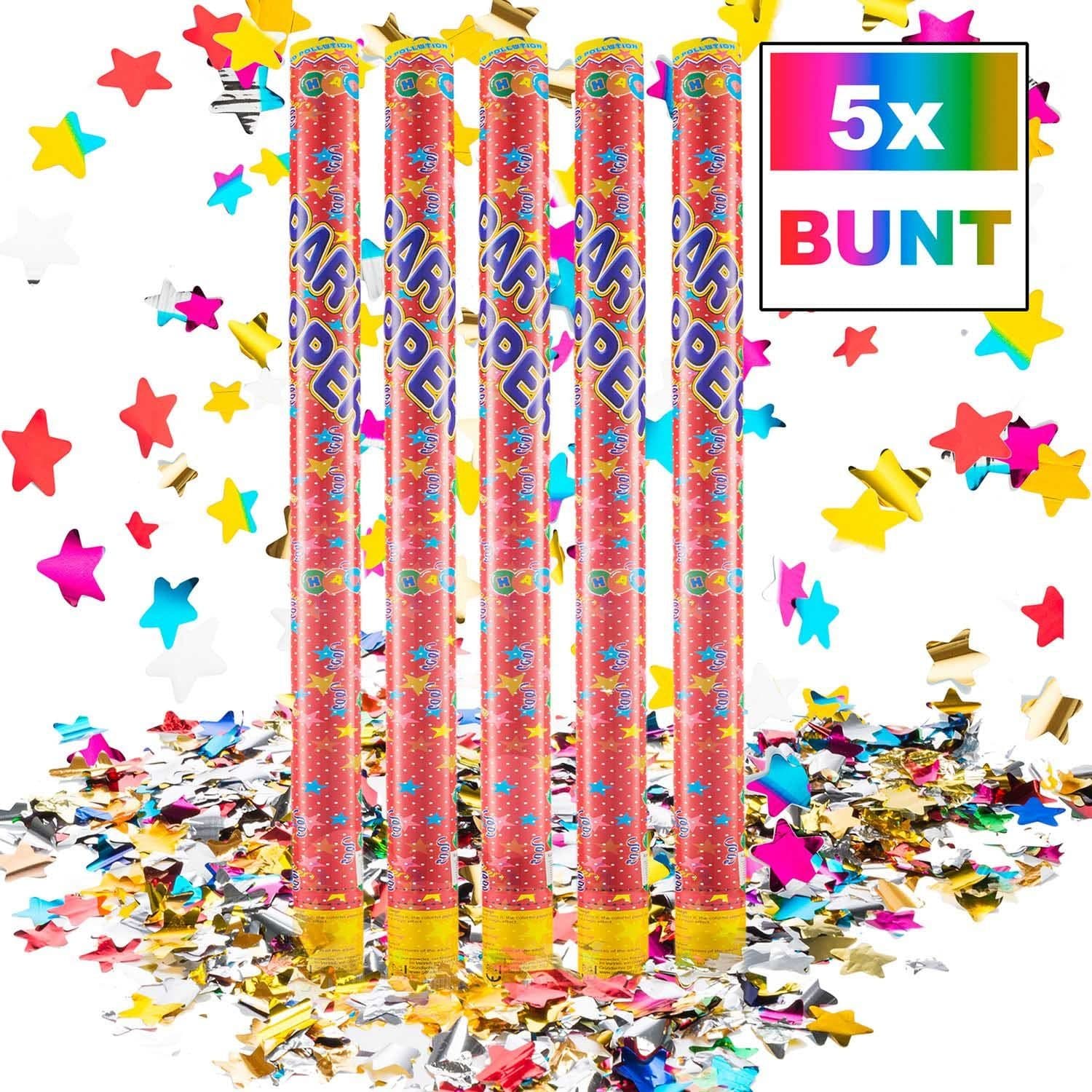 Goods+Gadgets Konfetti Kanone XXL Bunt Party Popper