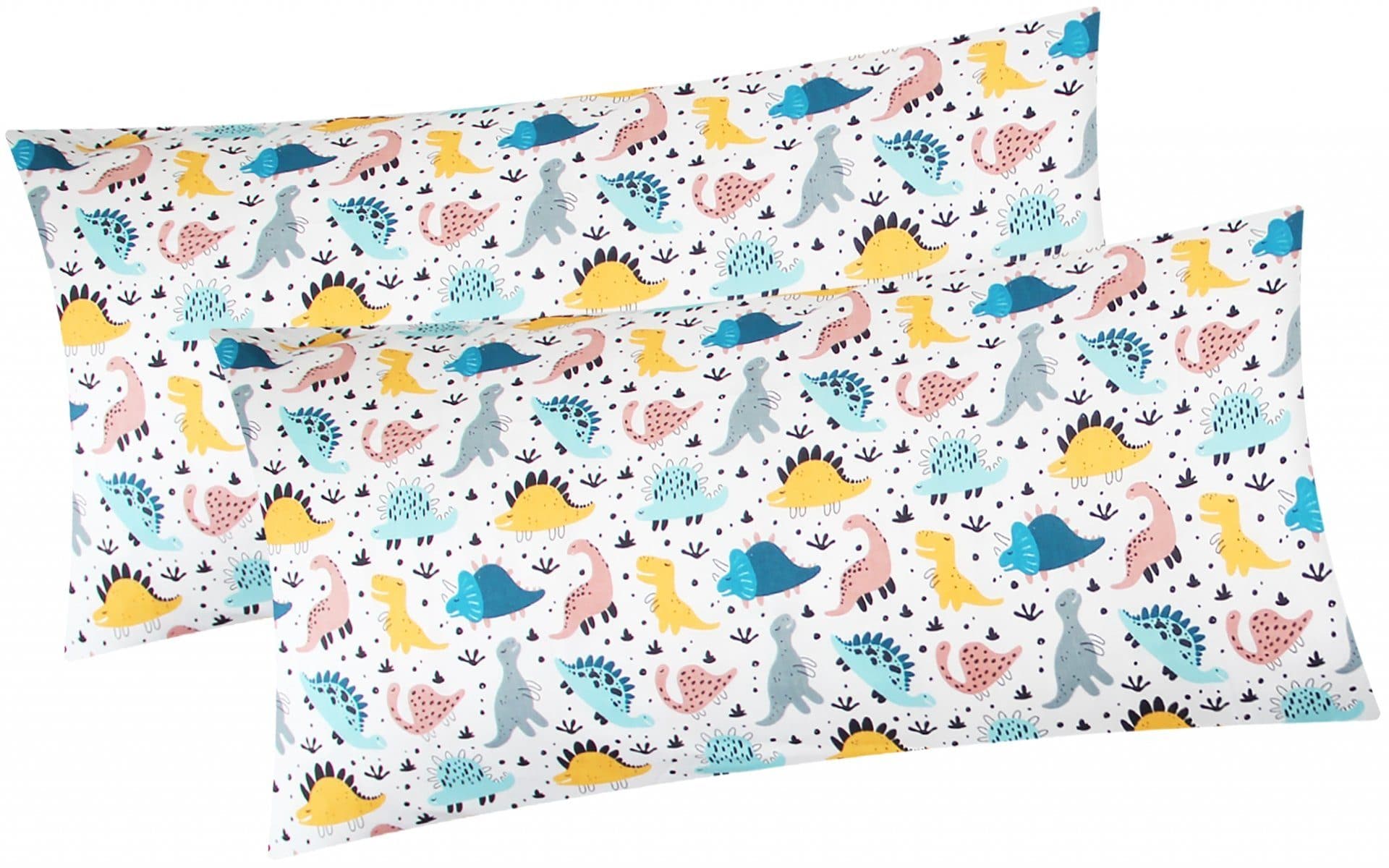 Heubergshop Kissenbezug 2er Set Dino 40x80cm Baumwolle