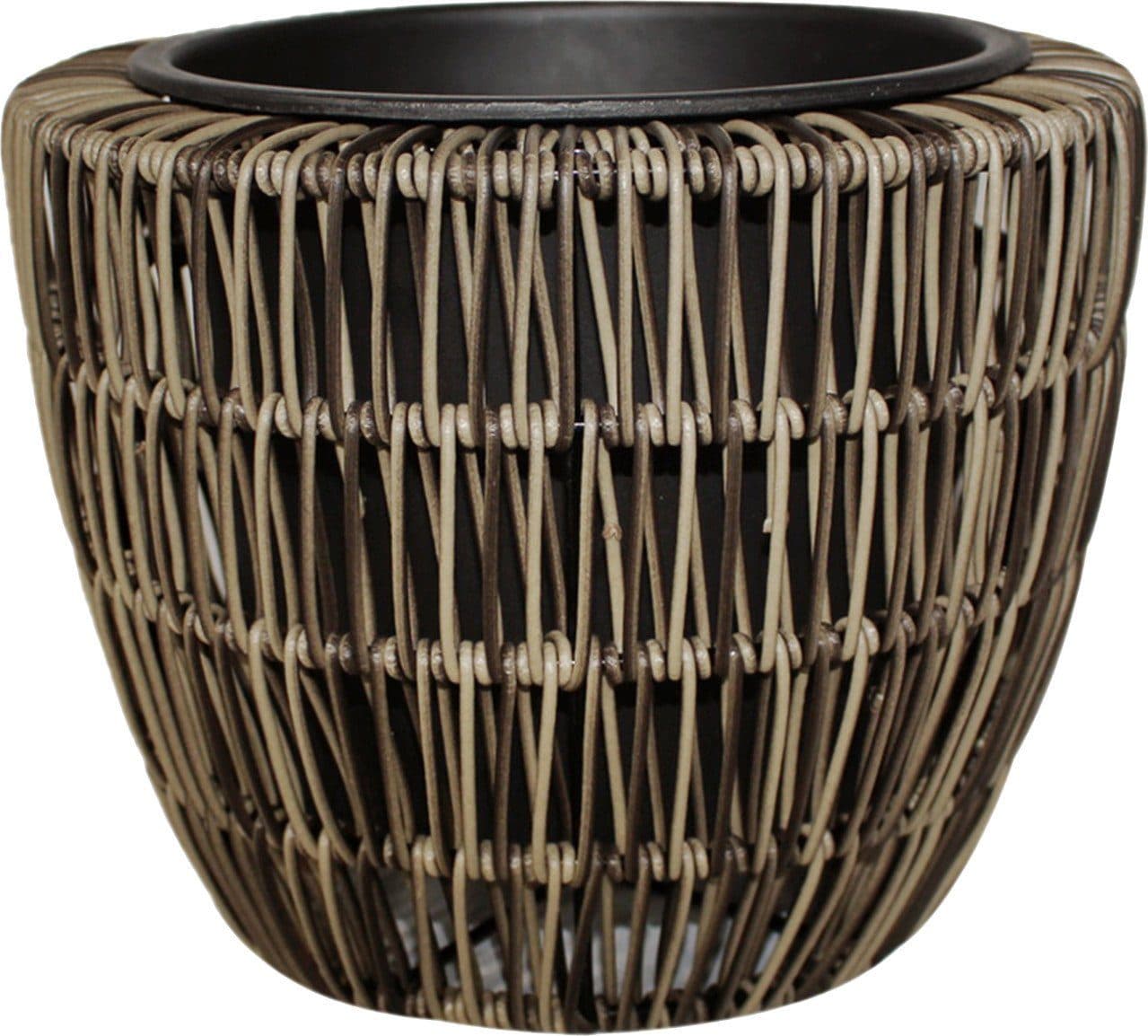 Trend Line Pflanztopf Polyrattan Braun Ø 24 cm