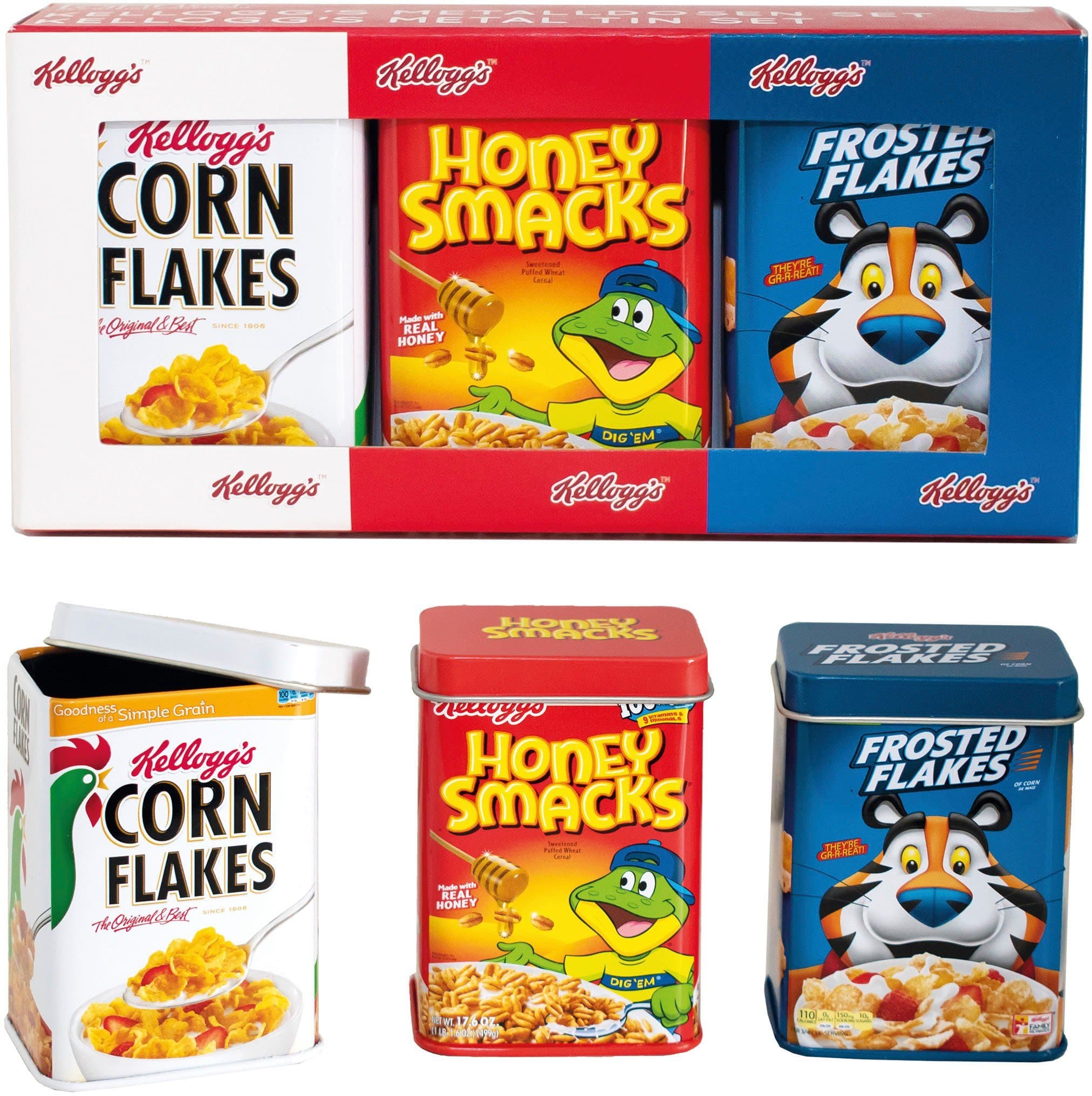 Tanner Kelloggs Metalldosen-Set 3-tlg. Retro Bunt