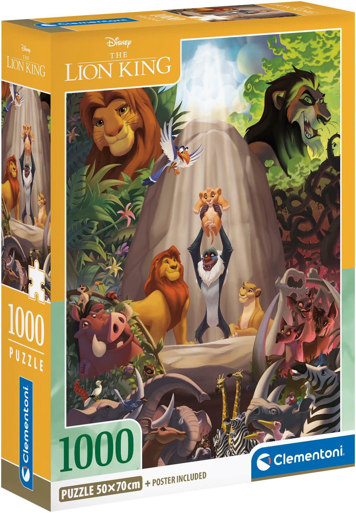 Clementoni Puzzle Disney Compact König der Löwen 1000 Teile Bunt