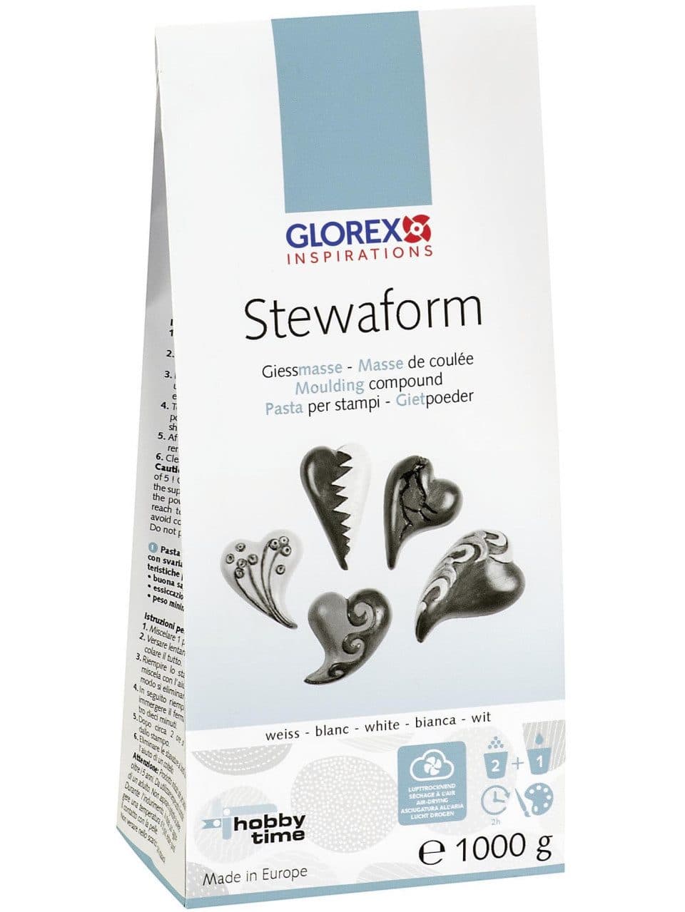 Glorex Stewaform Giessmasse 1 kg Weiß Bastelnaturmaterial