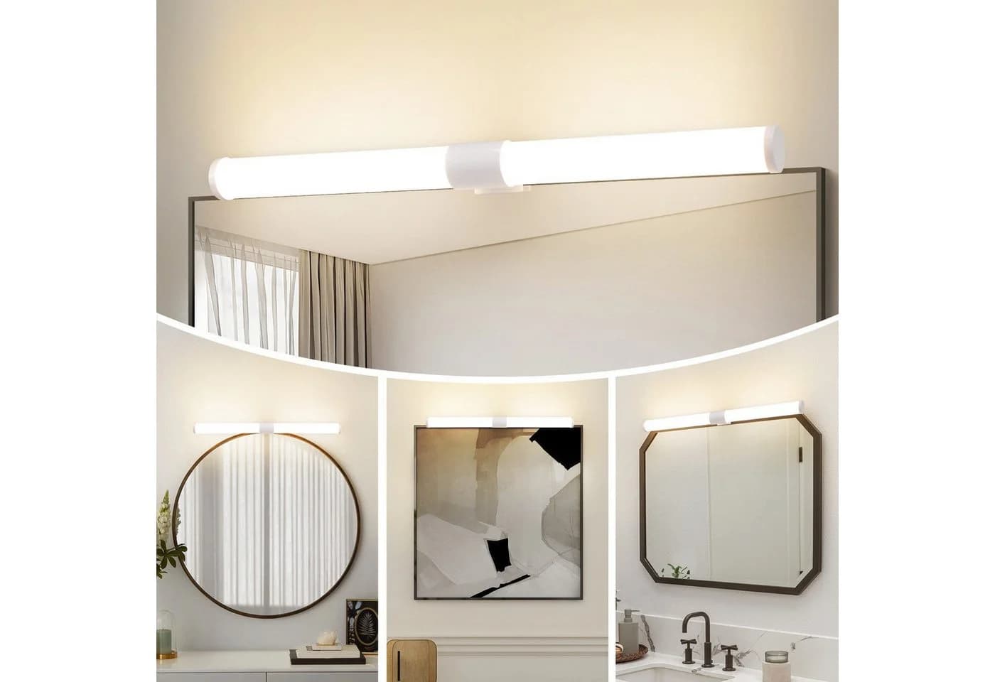 Nettlife LED Spiegelleuchte Klemmbar 40/60CM Neutralweiß