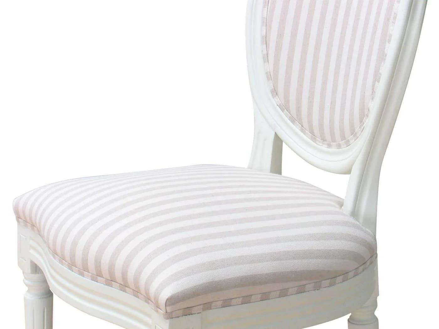 ebuy24 Rokoko/Amaretta Esszimmerstuhl Antikweiß Beige 2er Set