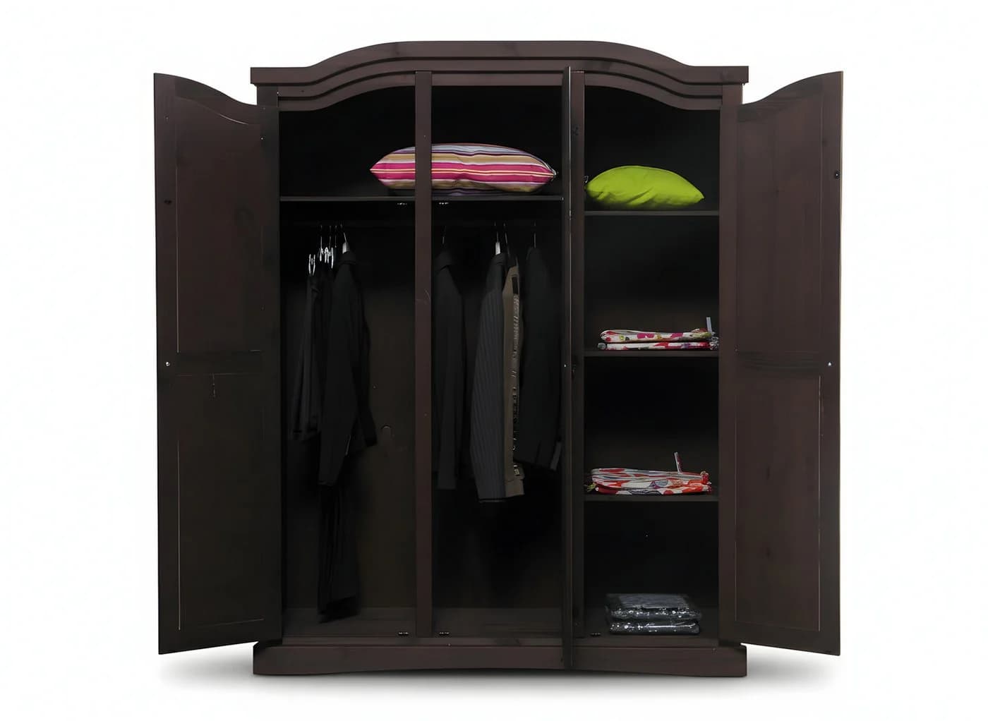 ebuy24 Kleiderschrank Rico 3-türig 152 cm Kiefernholz