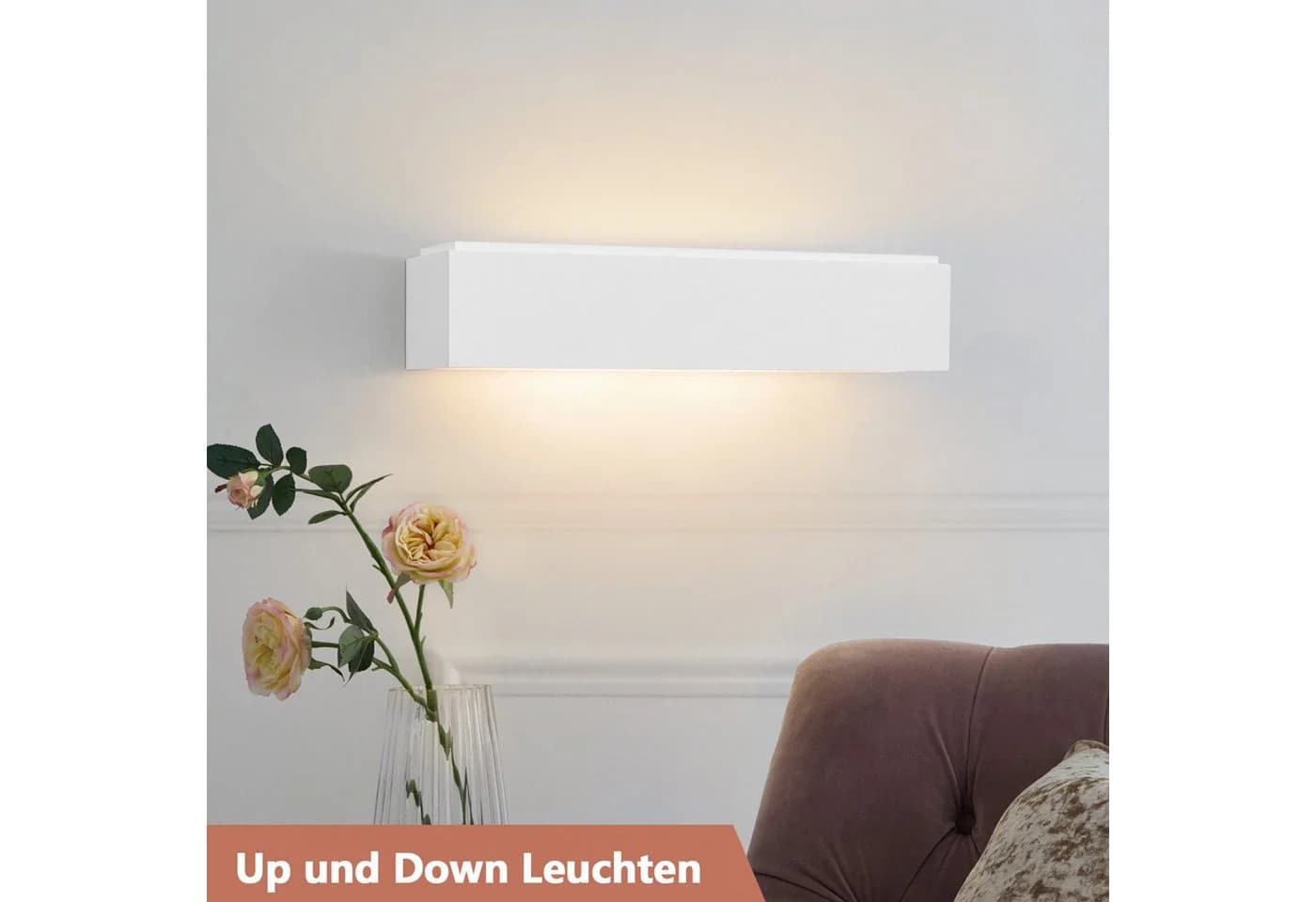 ZMH Wandleuchte Innen G9 Modern Weiß Gipsleuchte