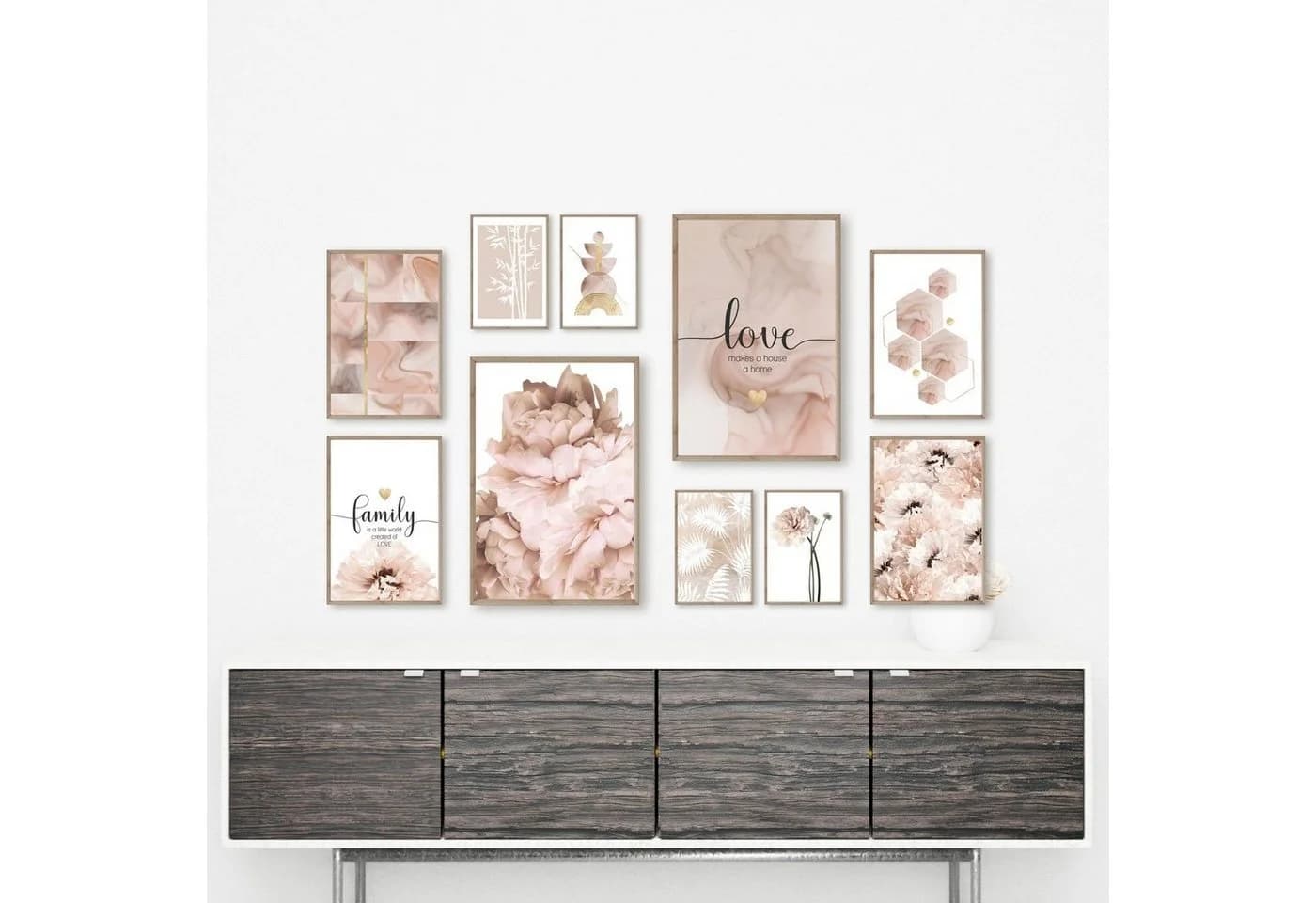 homestyle-accessoires Poster Bilder Set 10-tlg. LOVE MAKES A HOUSE A HOME