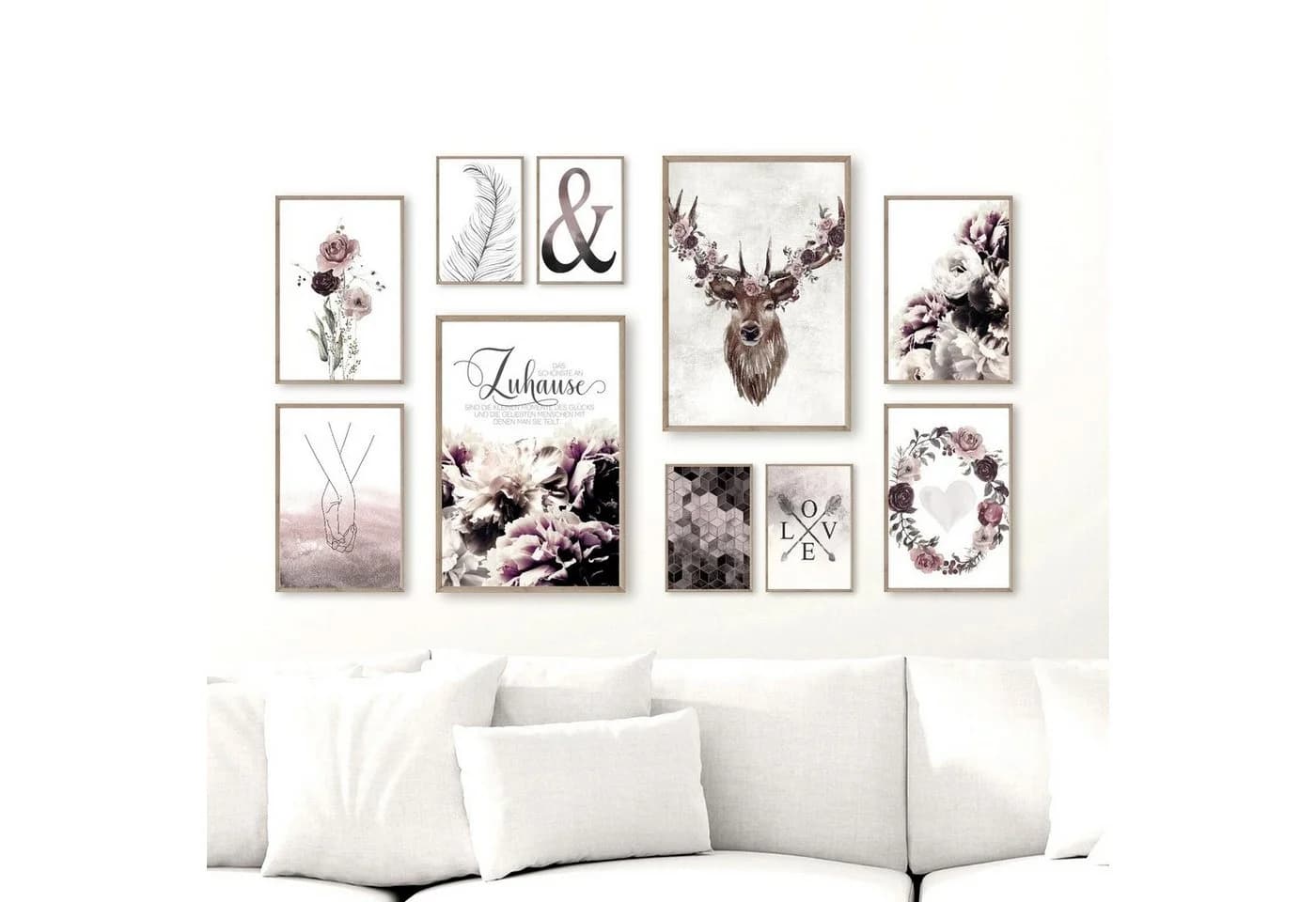homestyle-accessoires Poster Bilderwand Set 10 St. Modern