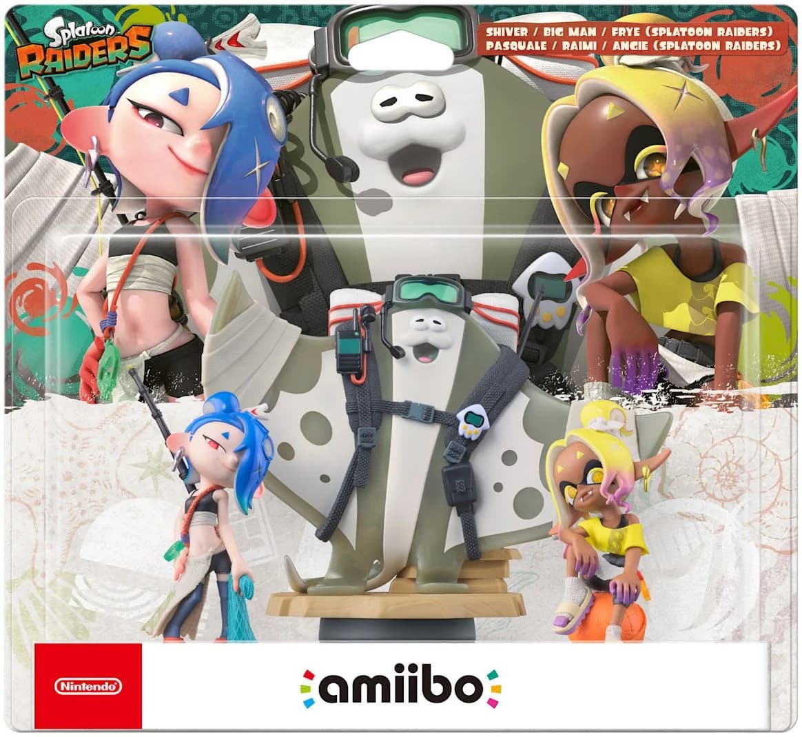 Nintendo Switch amiibo Dreierpack Splatoon Raiders Mako Muri Mantaro