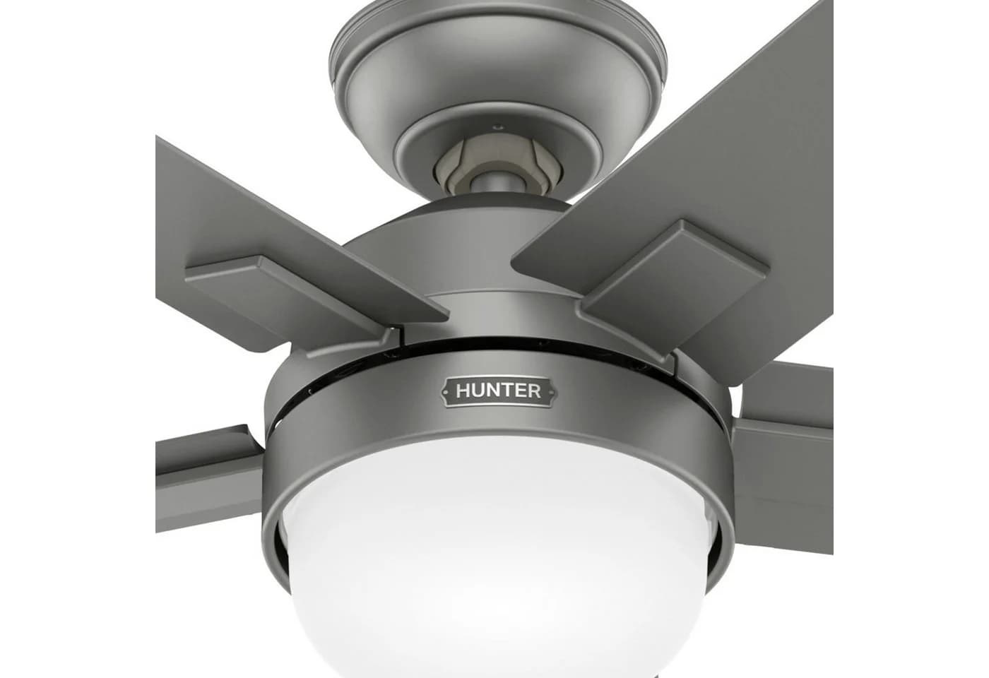 Hunter Zeal Deckenventilator Silber mit Licht & Fernbedienung