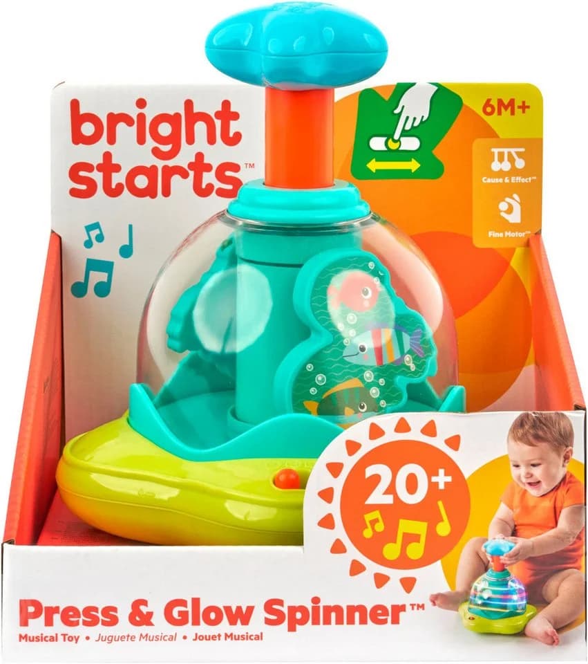 Bright Starts Kreisel Press & Glow Spinner™, mit Licht und Sound