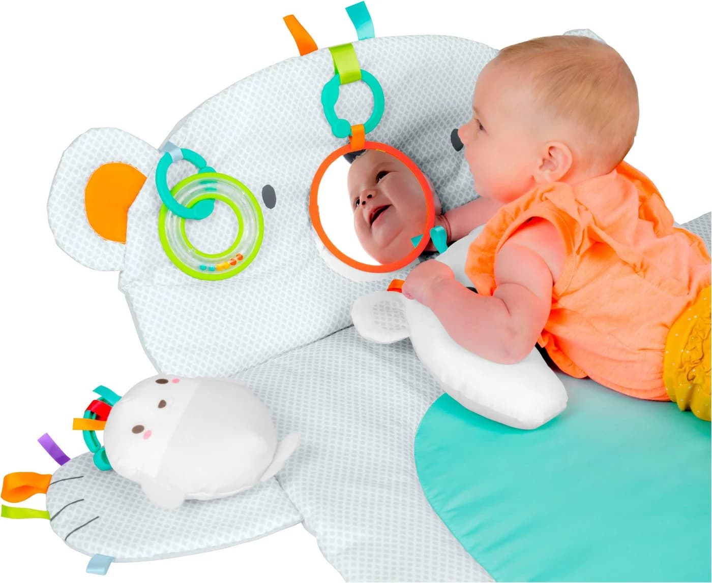 Bright Starts Greifspielzeug Tummy Time Prop & Play Grau