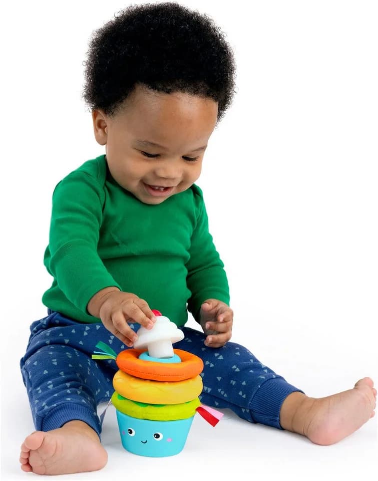 Bright Starts Stapelspielzeug Cupcake Tower Stacking Toy mit Beißring
