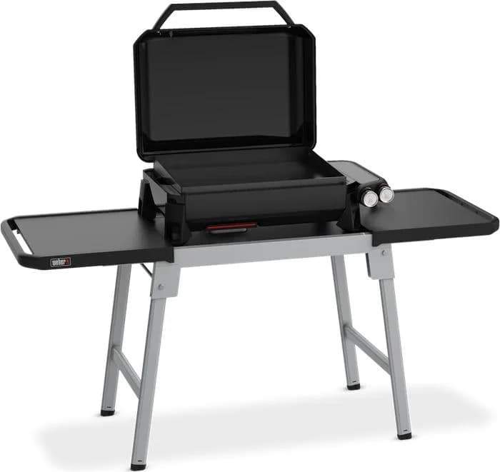 Weber Slate GP Premium Plancha Gasgrill 56cm Schwarz mit klappbarem Tisch