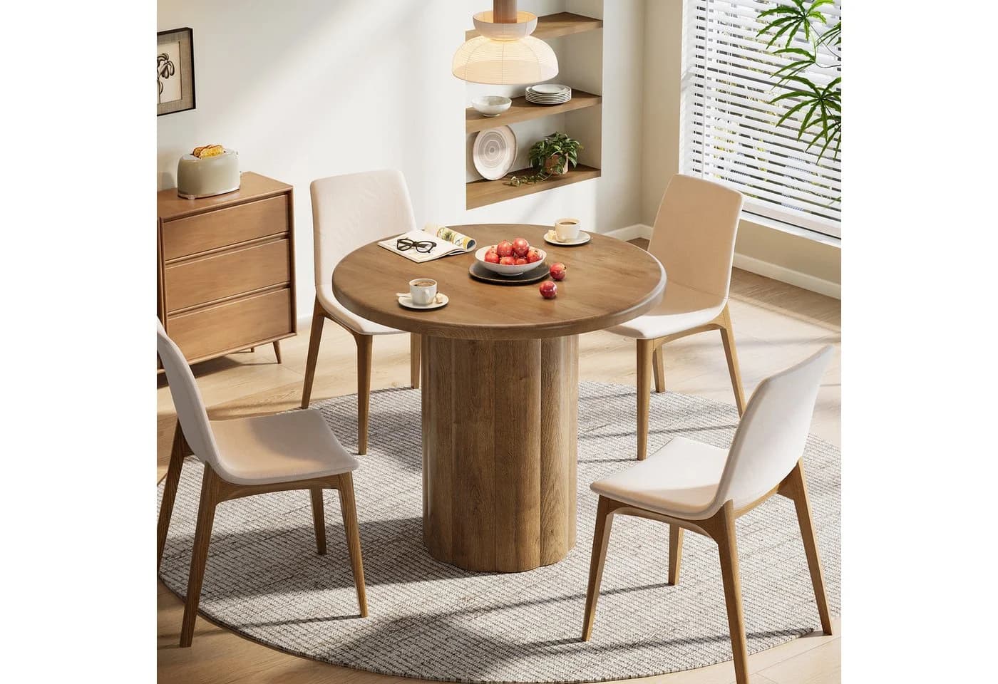 Tribesigns Esstisch 80 cm Landhaus-Design für 4 Personen