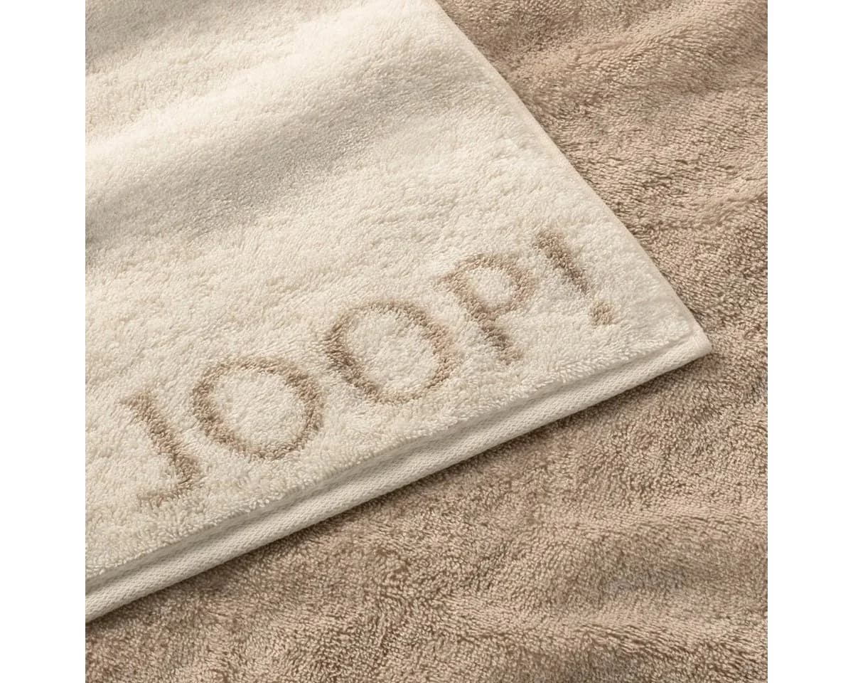JOOP! Handtuch 2 Stück Classic Creme Beige 1600-36 50x100, Walkfrottier, 100% Baumwolle