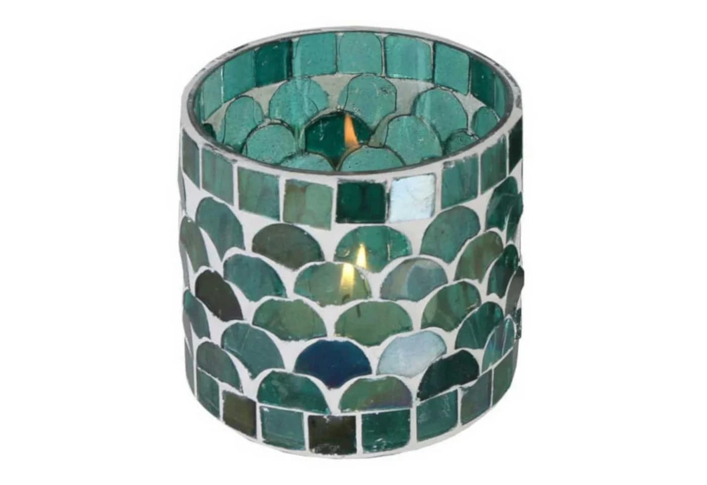 Casa Moro Windlicht Athen Grün Glas Orientalisches Mosaik
