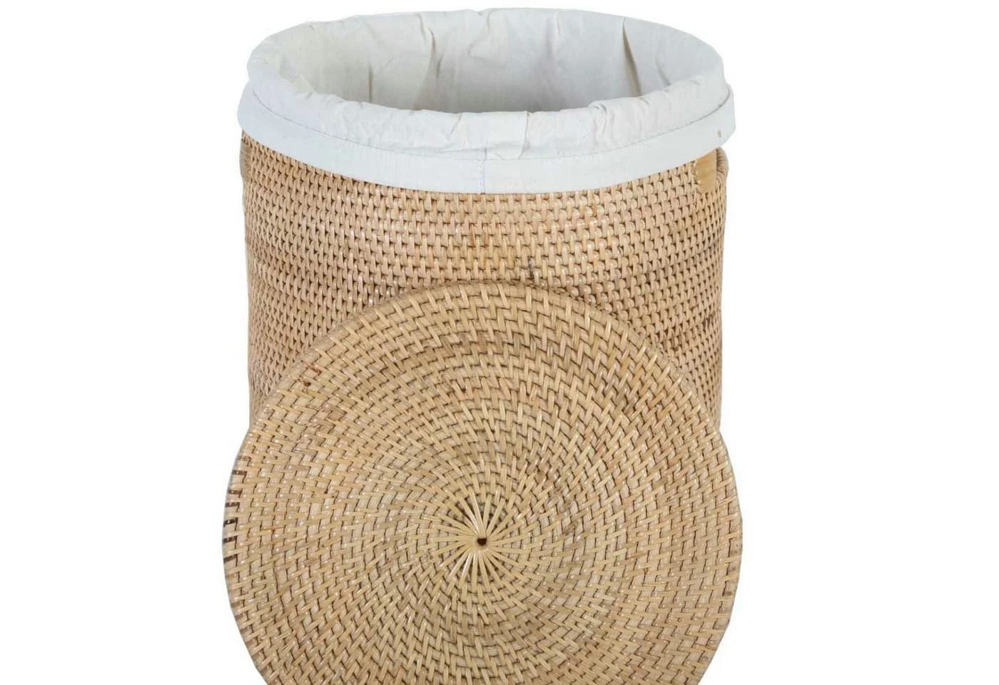 Casa Moro Wäschekorb Cleo Beige/Rattan