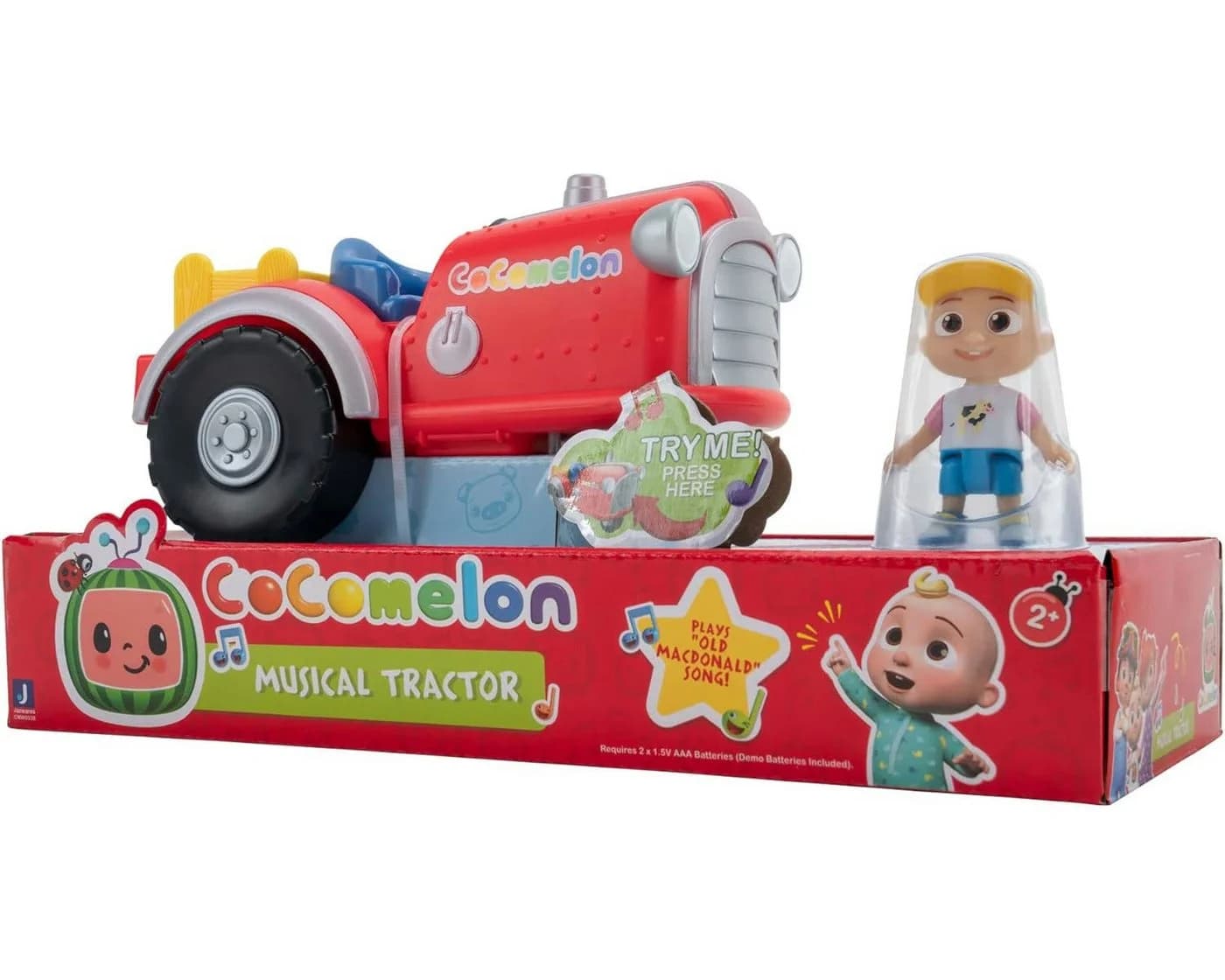 Jazwares Spielzeug-Auto Cocomelon Mitsing-Traktor Old MacDonald