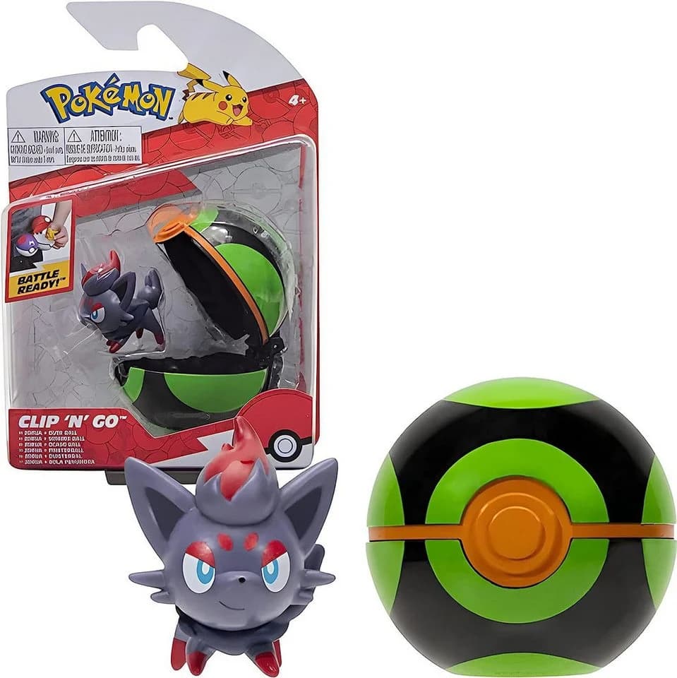 Jazwares Pokémon Clip'n'Go Poké Balls - Zorua & Finsterball
