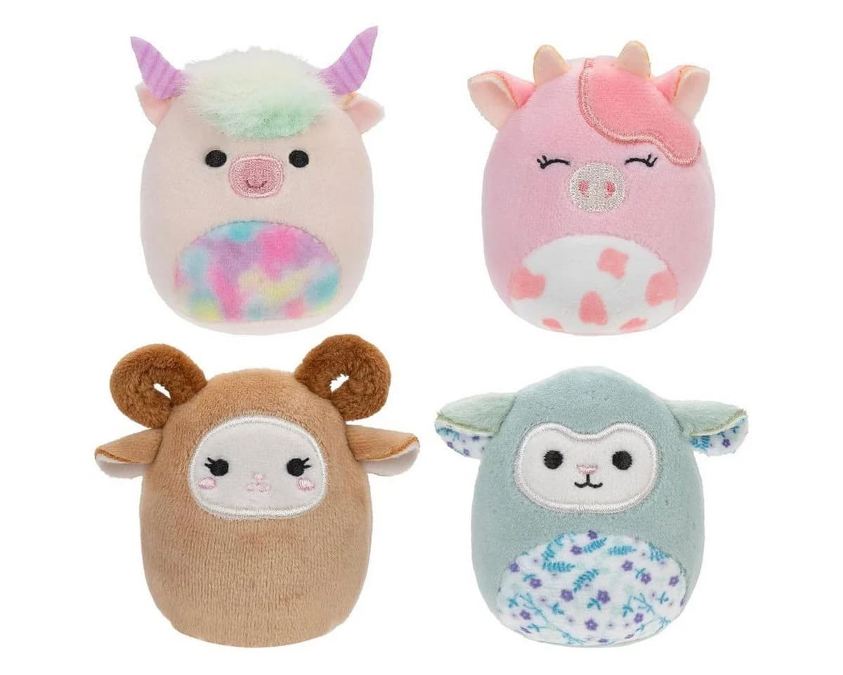 Jazwares Plüschfigur Squishville Scheunen Squad 4er Set Bunt