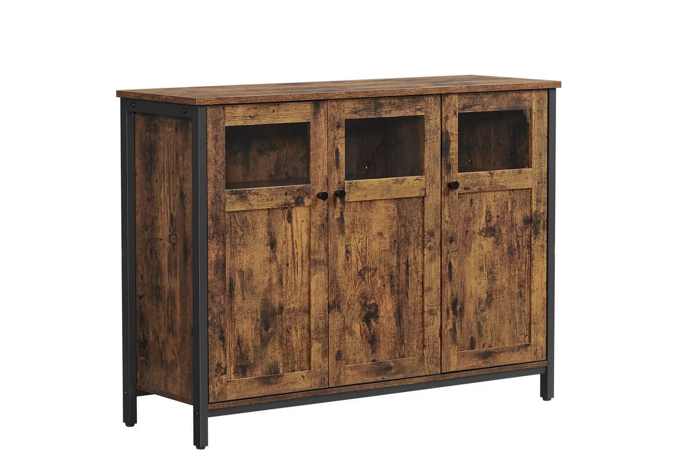 VASAGLE Sideboard Küchenschrank Stahlrahmen Industrie 100 x 35 x 75 cm