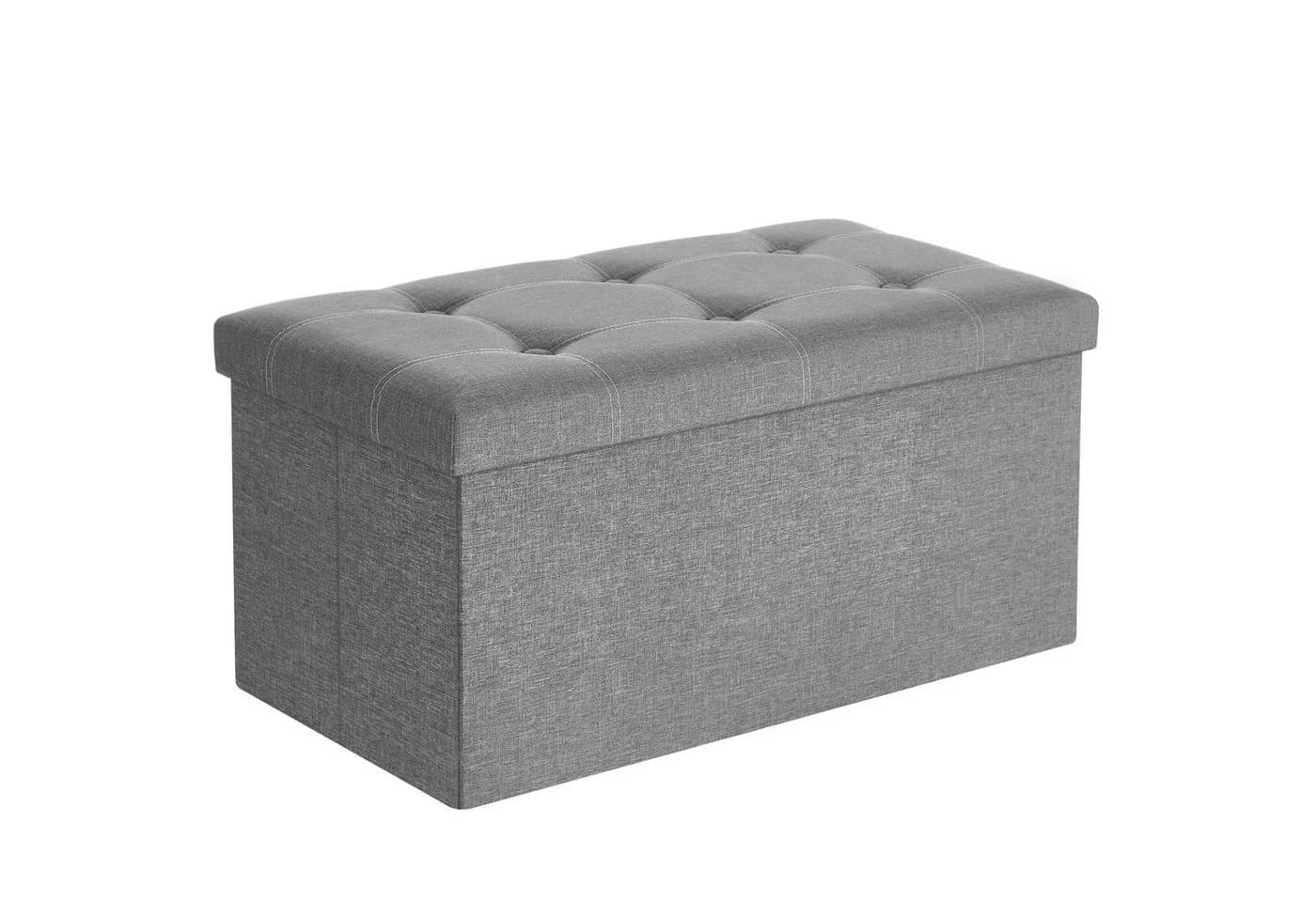 SONGMICS Sitzbank Sitzhocker mit Stauraum faltbar 76 / 110 x 38 x 38 cm