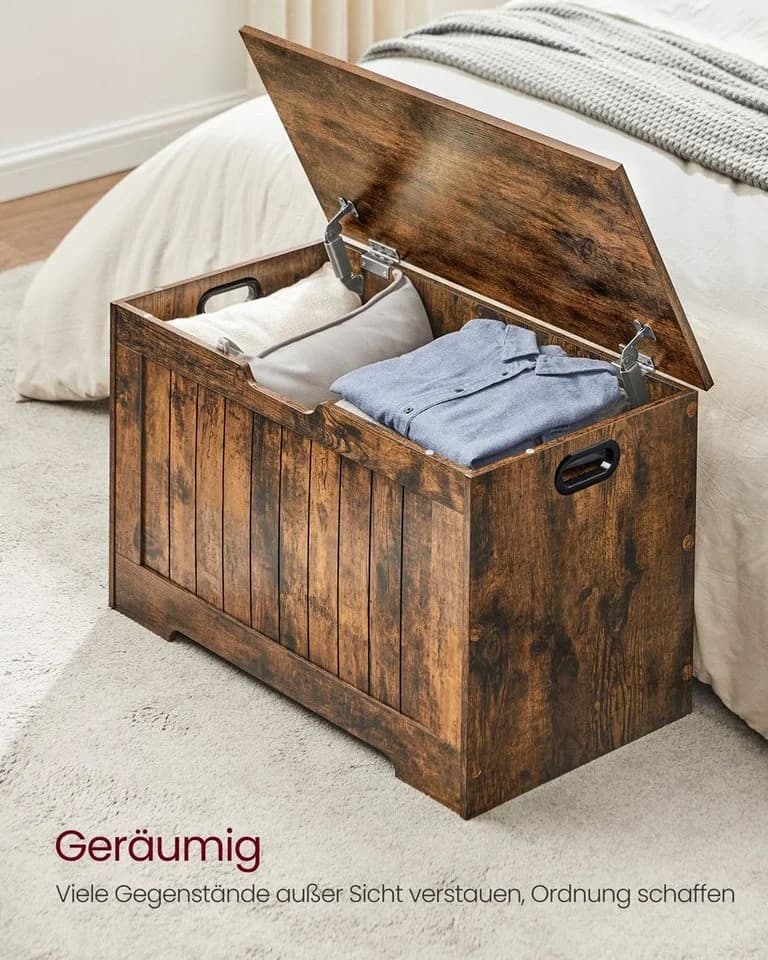 VASAGLE Sitzbank mit Stauraum 76 x 40 x 48 cm