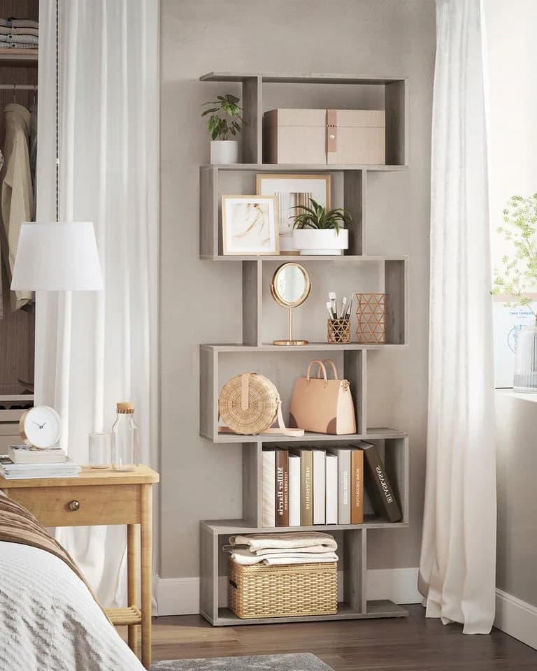 VASAGLE Bücherregal 6 Fächer Standregal Büroregal Holzwerkstoff 70x190,5x24cm