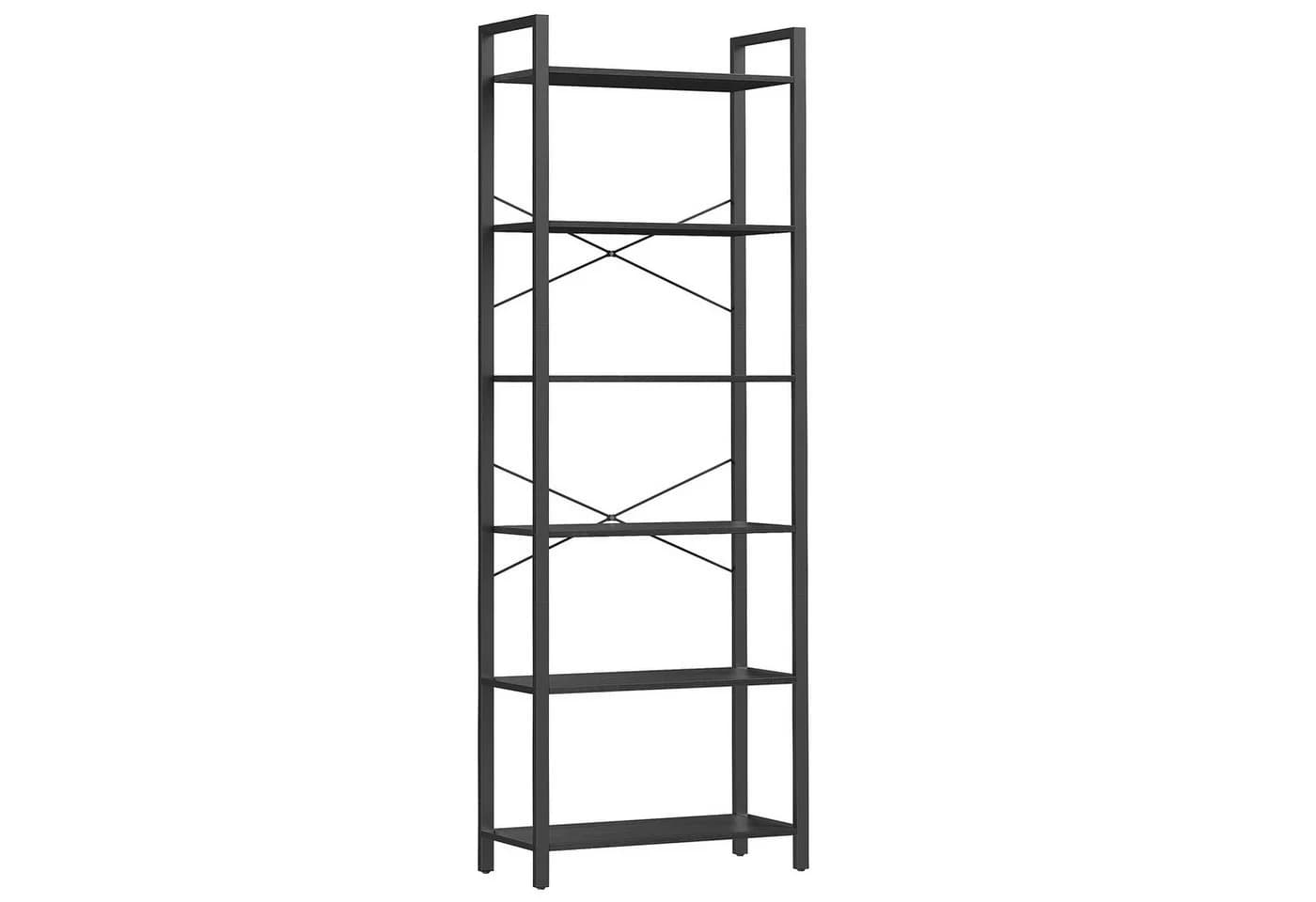 VASAGLE Bücherregal Standregal 120/153/186 cm 4/5/6 Ebenen